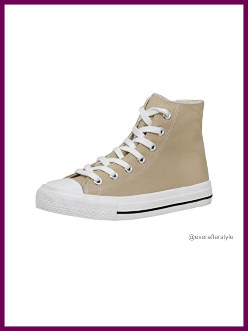 High Top Canvas Sneaker Memory Foam Platform Lace Zip Casual Walking